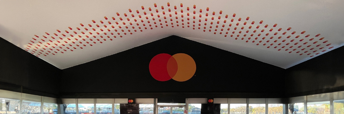 A Printed Tent Liner for mastercard