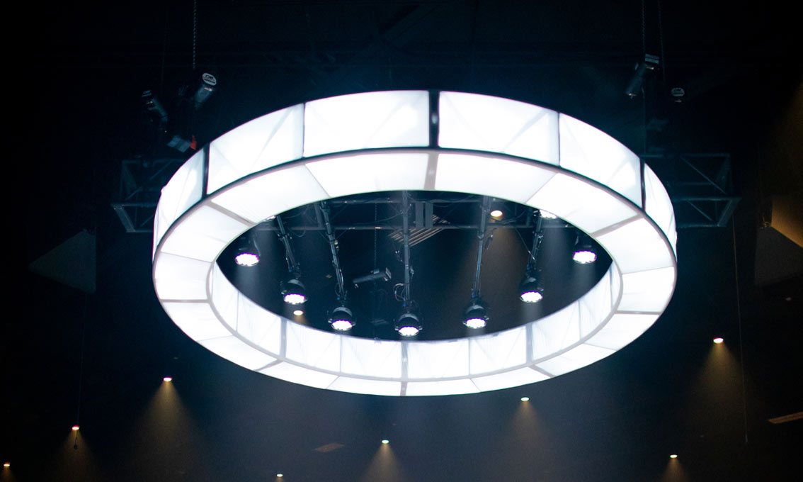 Truss Ring Hanging over Stage