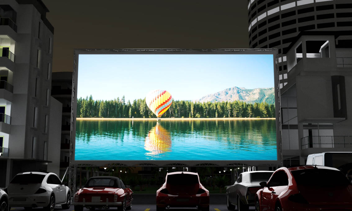 Parking Lot Projection Screen